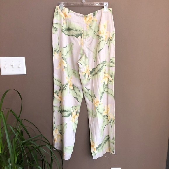 Vintage Tommy Bahama Silk‎ Wide Leg Pants Tropical - Picture 5 of 5